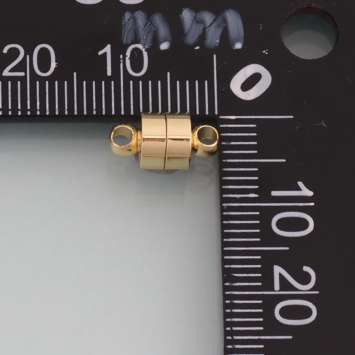 18K Gold Filled Magnetic Barrel Connector,Minimalist Connector Charm Bracelet Necklace for DIY Jewelry Making Supply