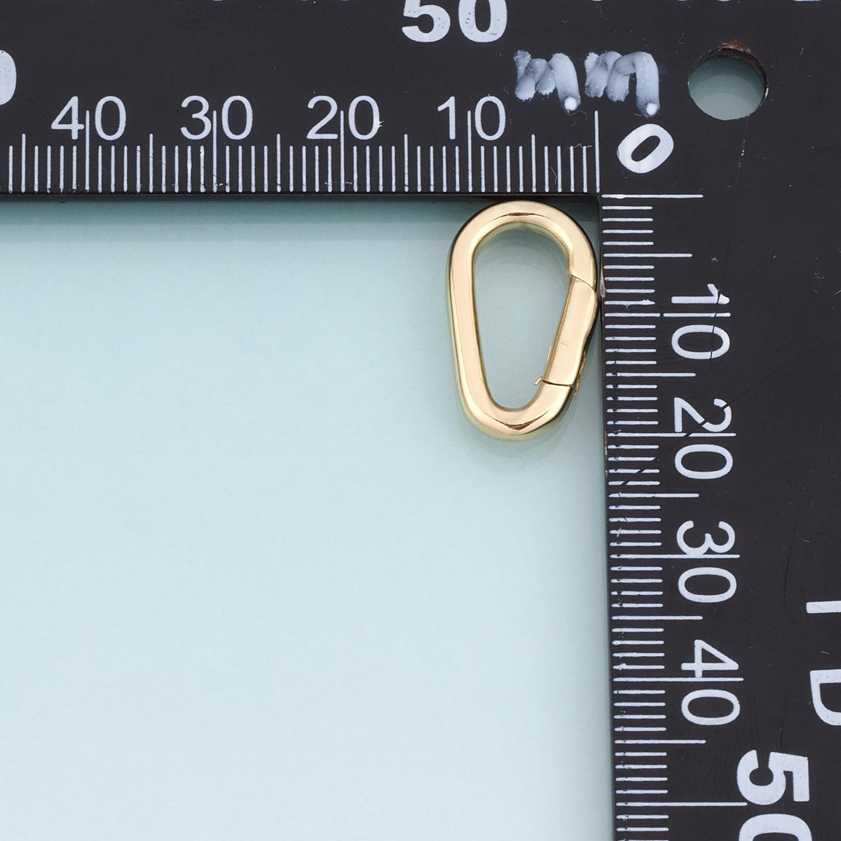 18K Gold Filled Teardrop Spring Clasp Pendant,Minimalist Charm Bracelet Necklace for DIY Jewelry Making Supply