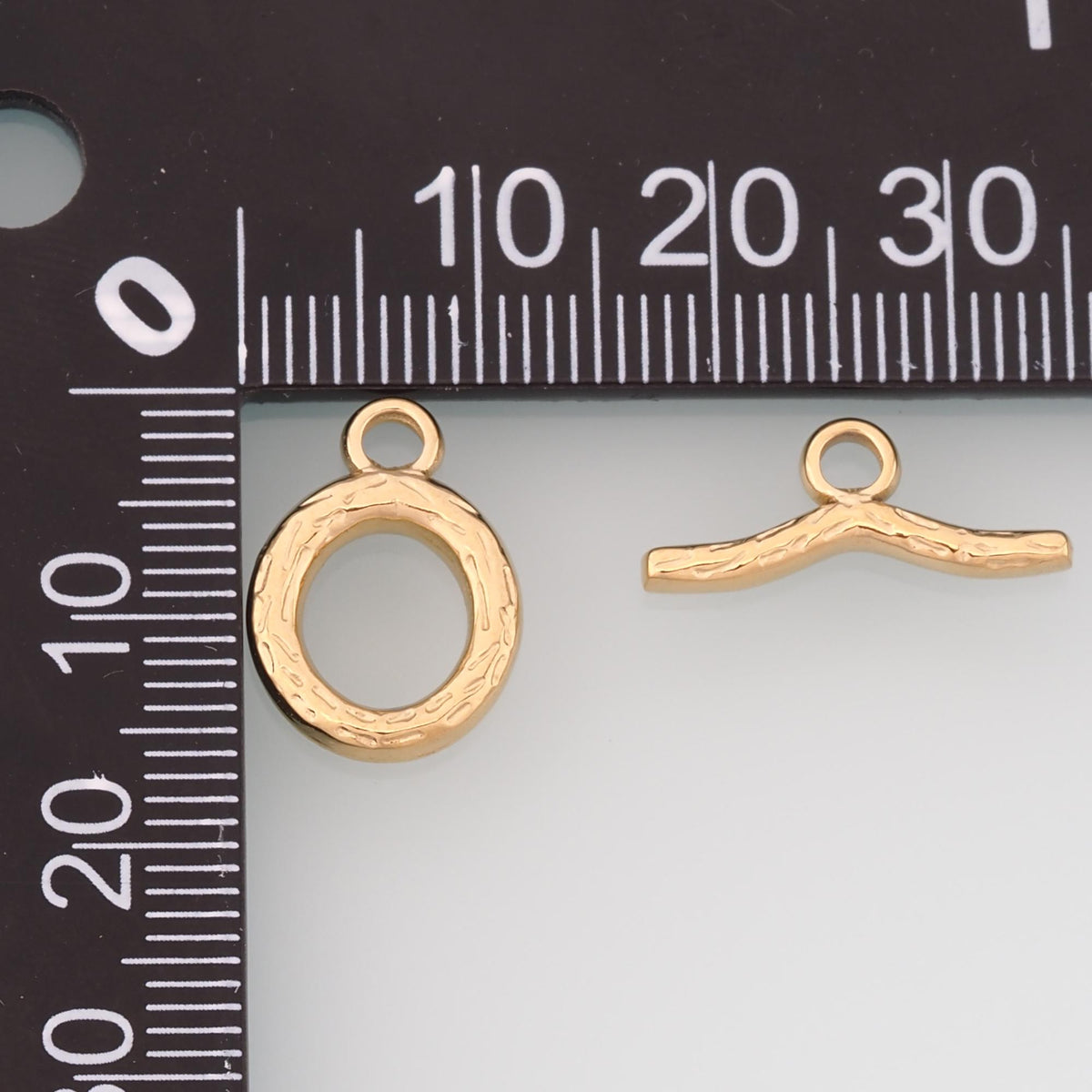 Round OT Toggle Clasp,14K Gold Stainless Steel Jewelry Closure,Waterproof Connector for DIY Necklace Bracelet Making
