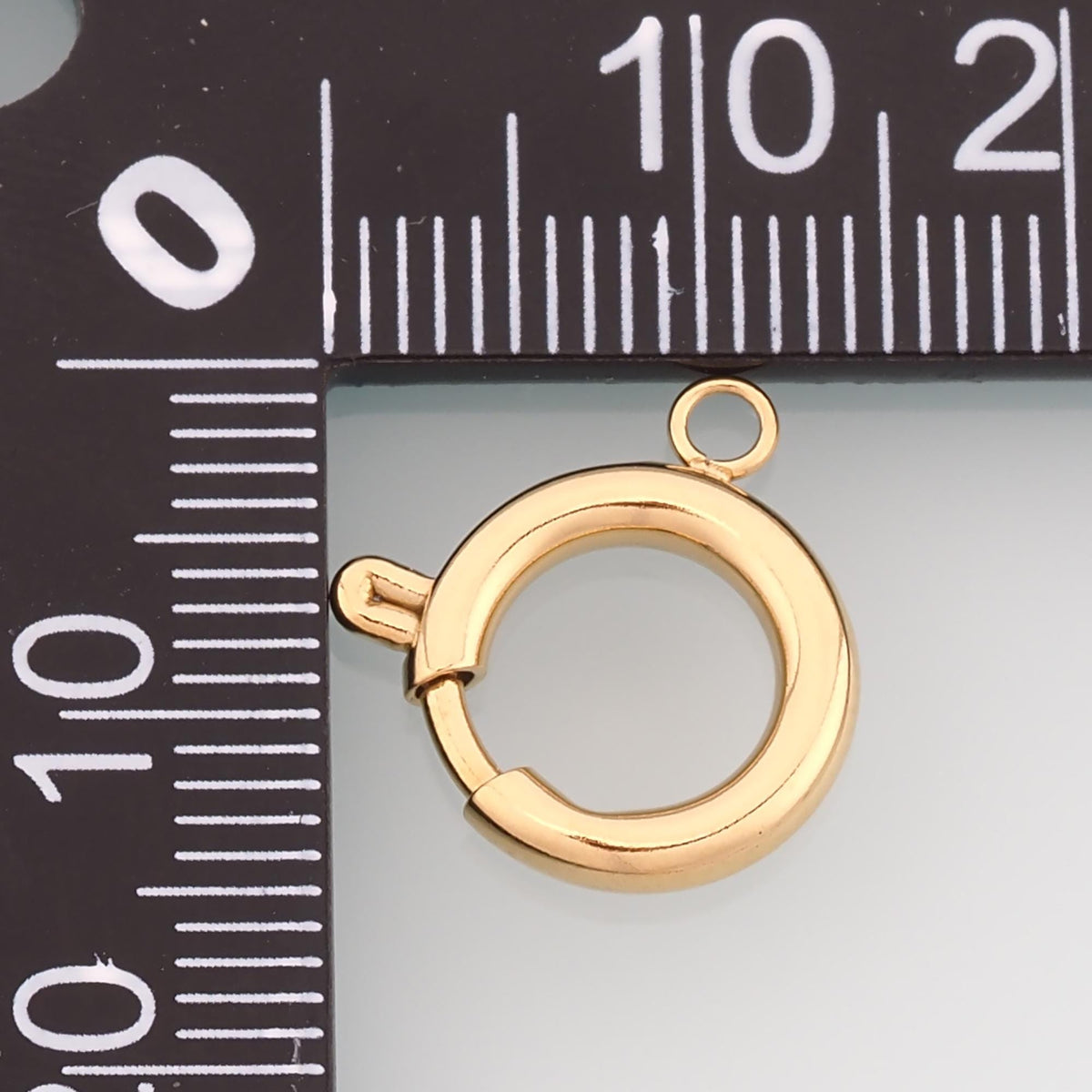 Round Spring Carabiner Clasp,14K Gold Stainless Steel Clasp,Waterproof Clasp Connector for DIY Necklace Bracelet Making