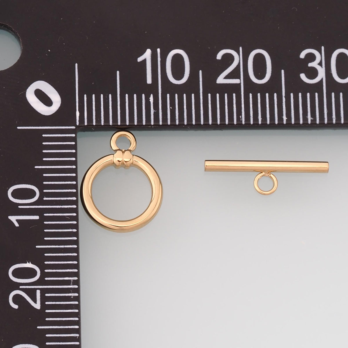 14K Gold Round Clasp for Jewelry Making
