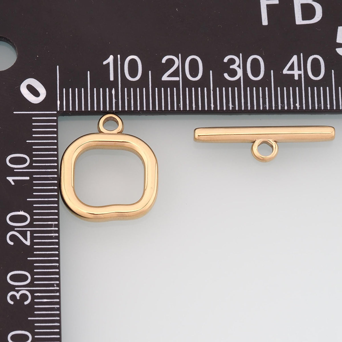 Square OT Toggle Clasp,14K Gold Stainless Steel Jewelry Closure,Waterproof Connector for DIY Necklace Bracelet Making