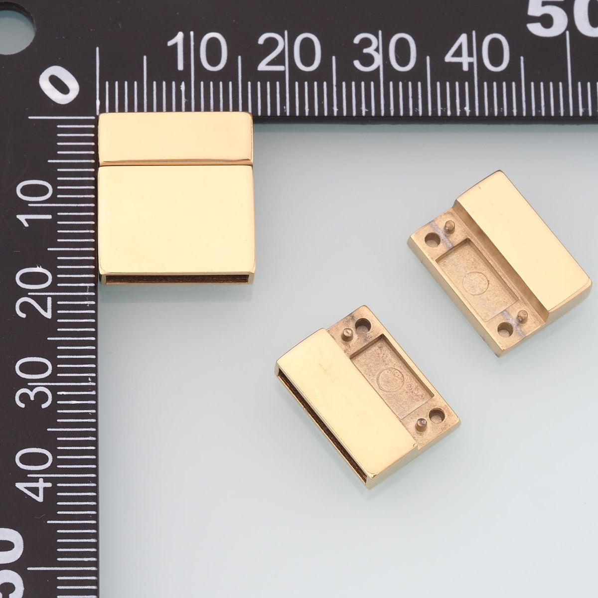 Magnetic Square Clasp,14K Gold Stainless Steel Clasp,Waterproof Clasp for DIY Necklace Bracelet Making