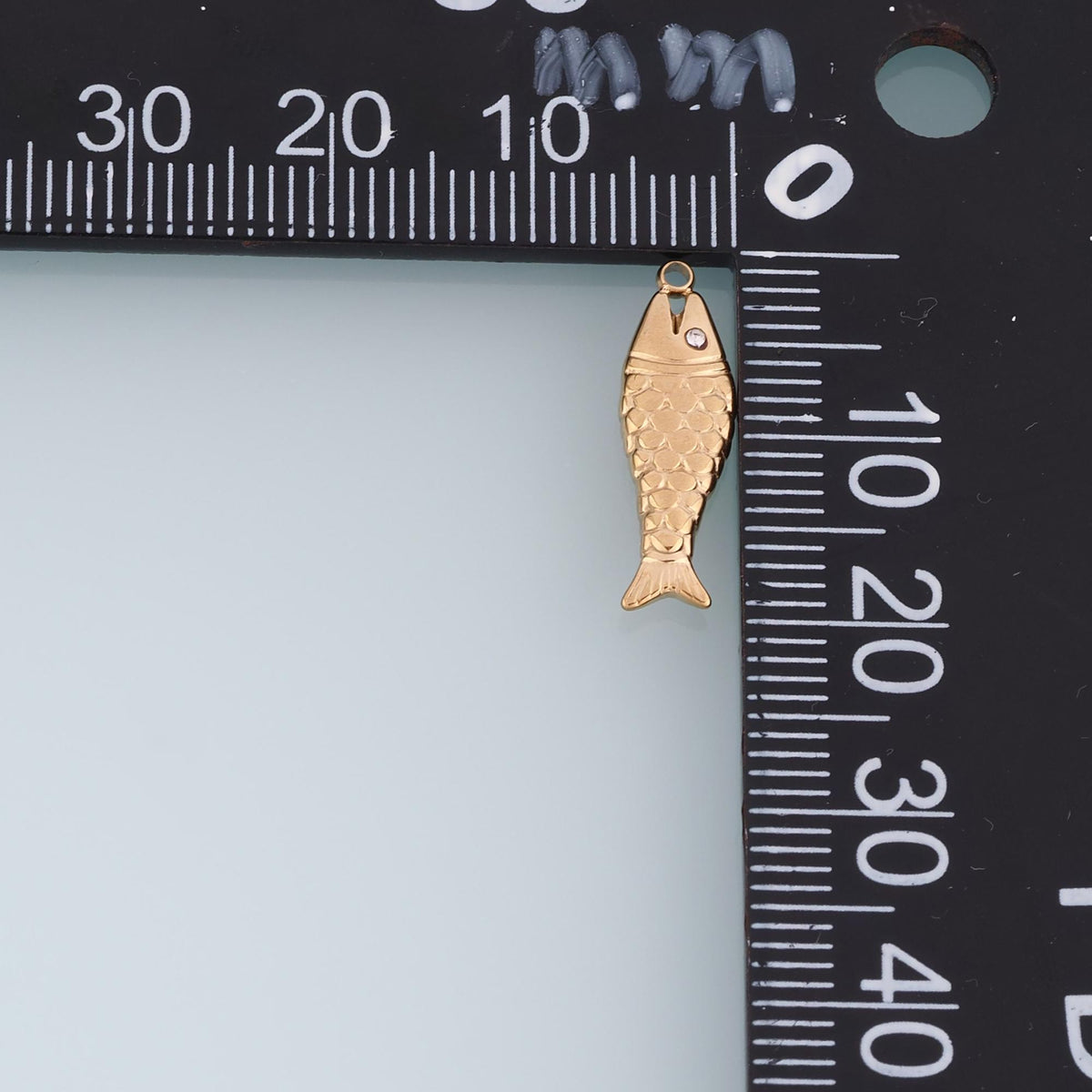 CZ Fish Pendant,14K Gold Filled Minimalist Style Charm DIY Charm for Necklace Bracelet Making