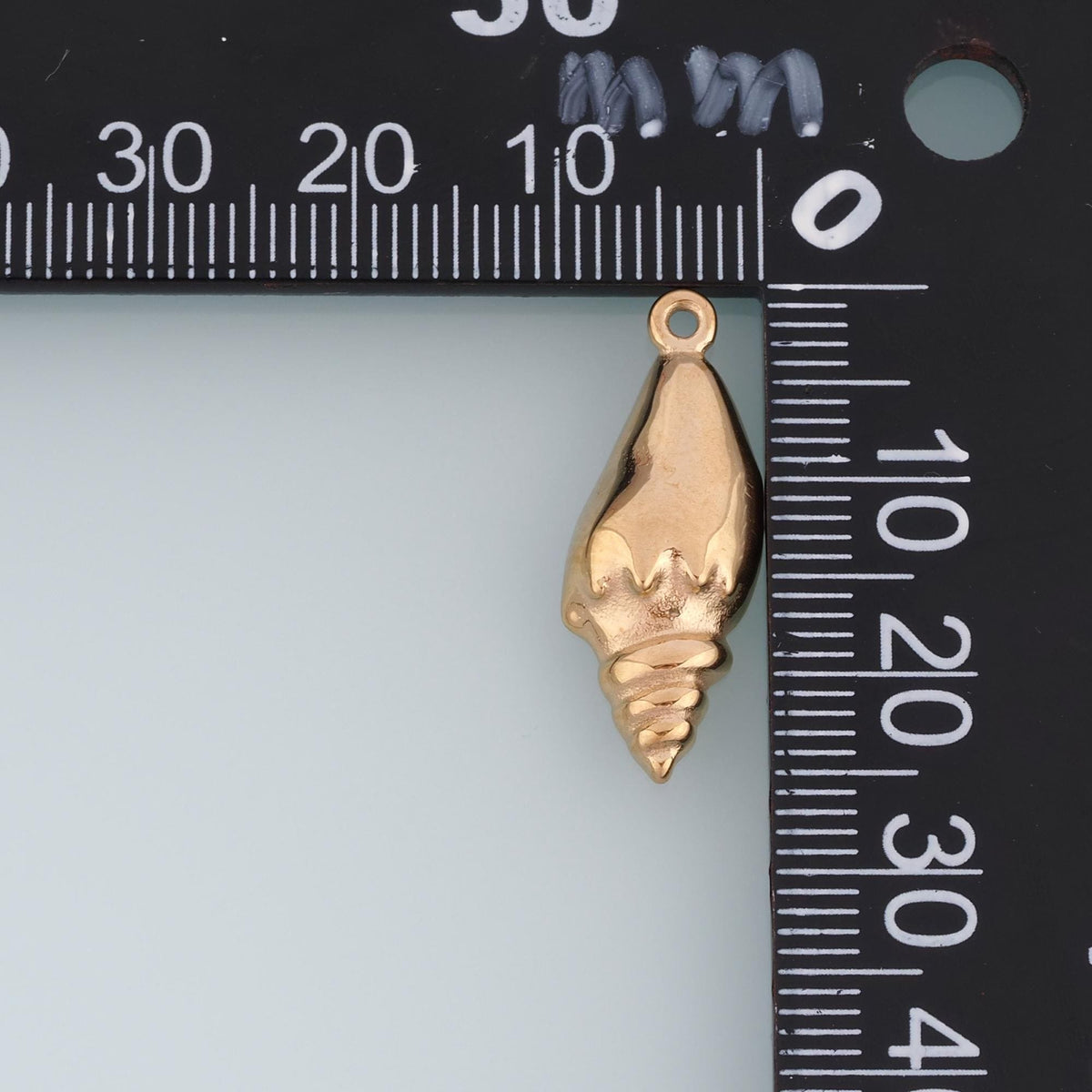 Conch Pendant,14K Gold Beach Charm DIY Charm for Necklace Bracelet Making