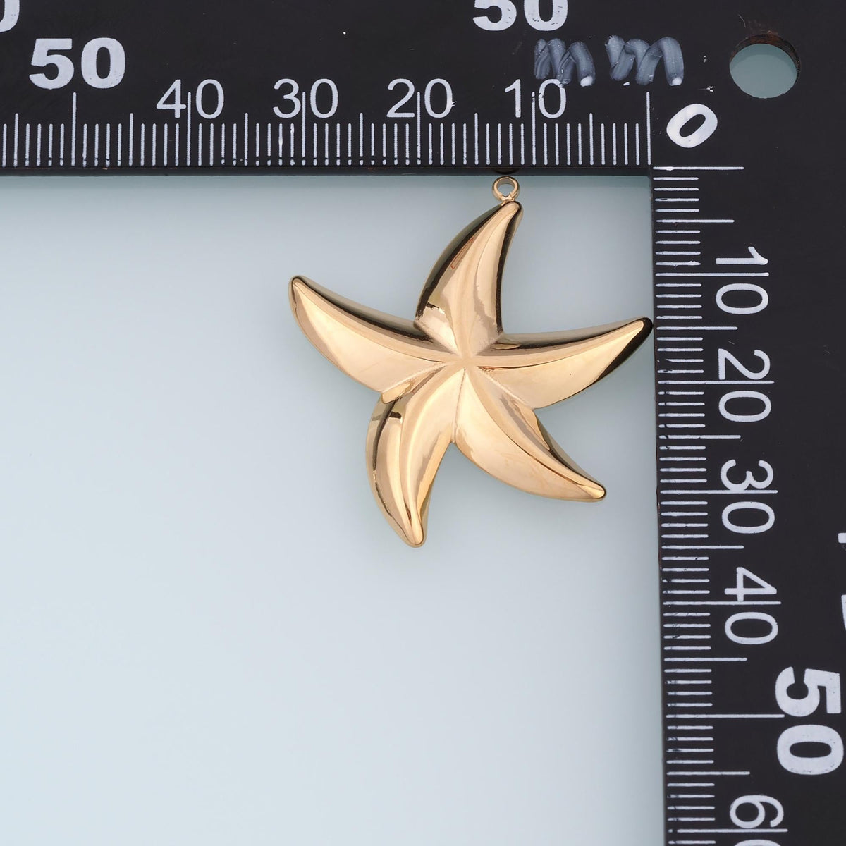 Arc Streamline Starfish Pendant,14K Gold Minimalist Charm DIY Charm for Necklace Bracelet Making