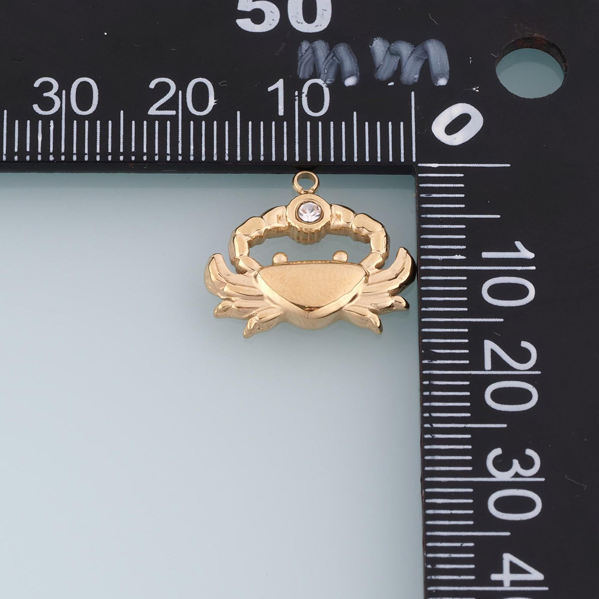 CZ Mini Crab Pendant,14K Gold Beach Vacation Charm DIY Charm for Necklace Bracelet Making