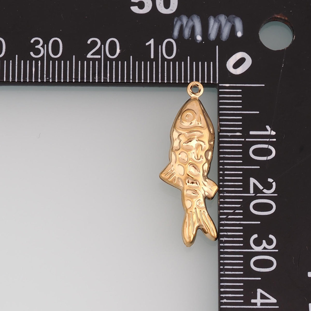 Hammered Texture Fish Pendant ,14K Gold Ocean Animal Charm DIY Charm for Necklace Bracelet Making