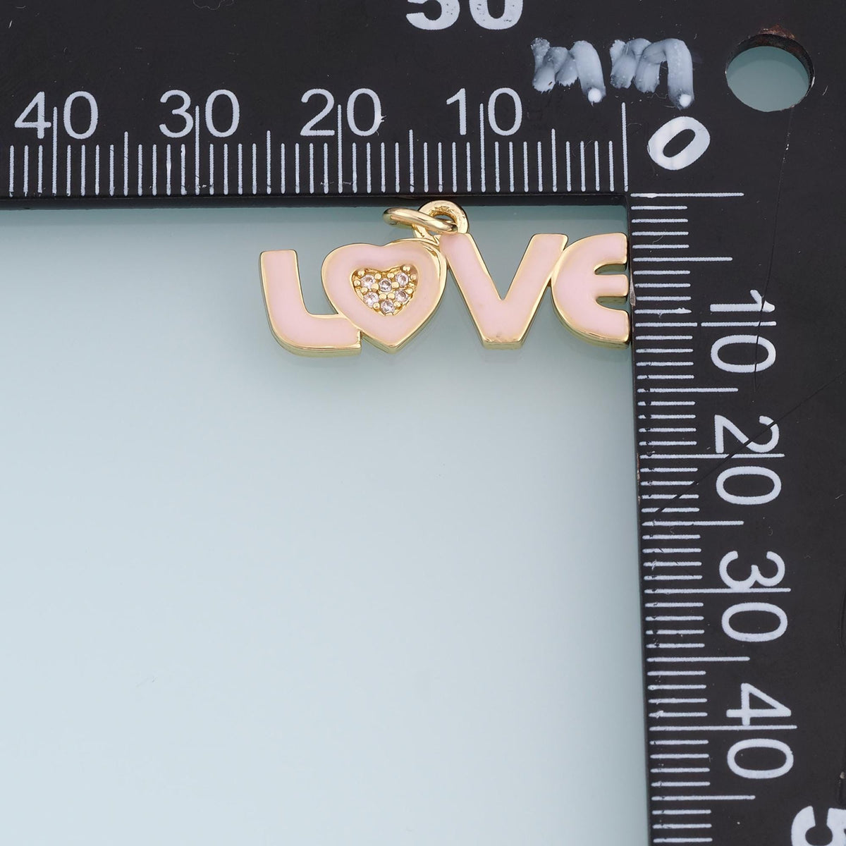 18K Gold Filled Enamel Letter Charm Pendant for Jewelry Making