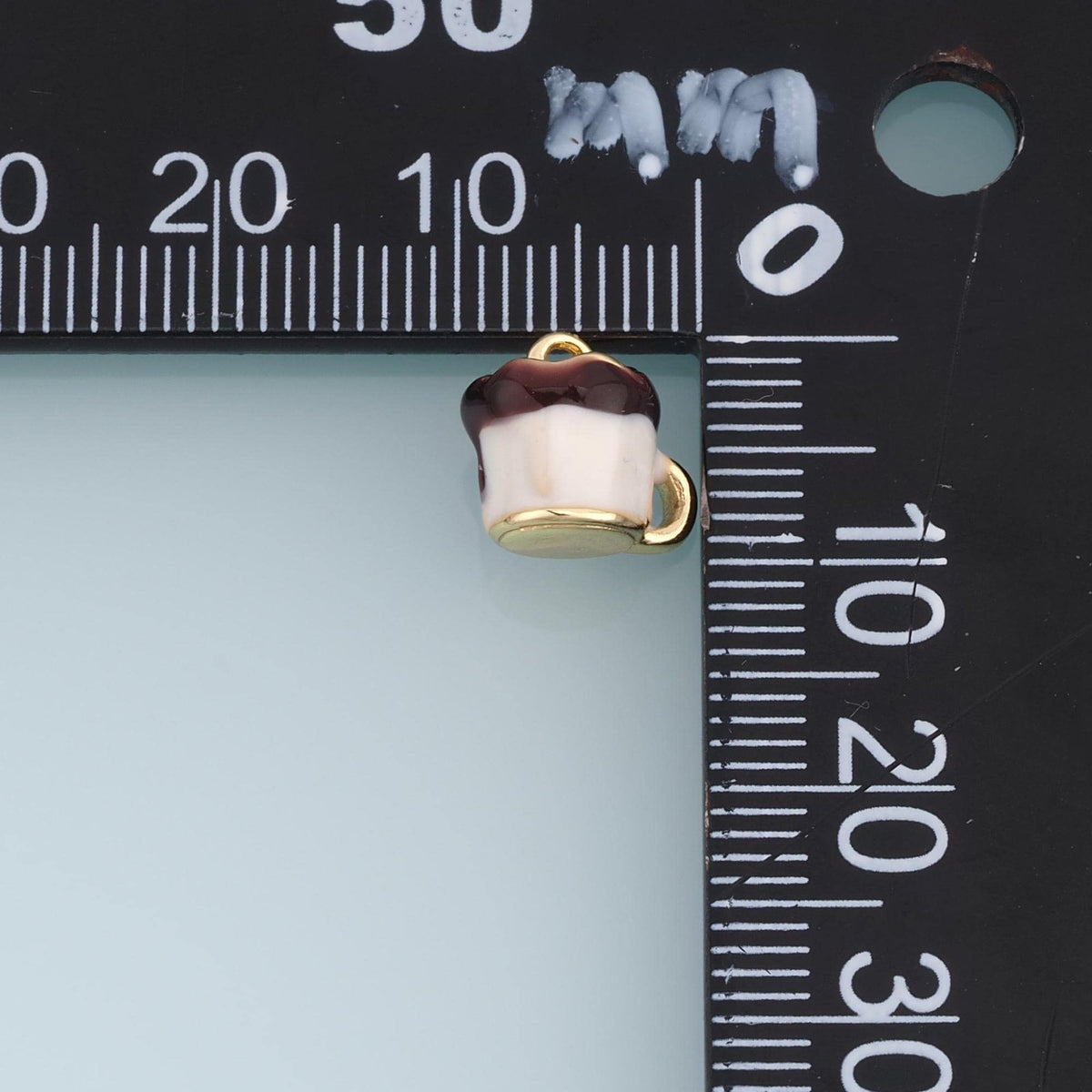 18K Gold Filled Enamel Charm Pendant for Jewelry Making
