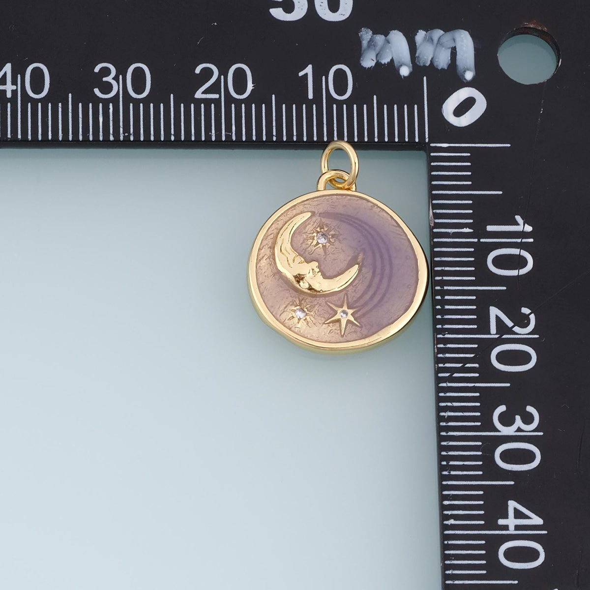 18K Gold Filled Enamel Star Charm Pendant for Jewelry Making