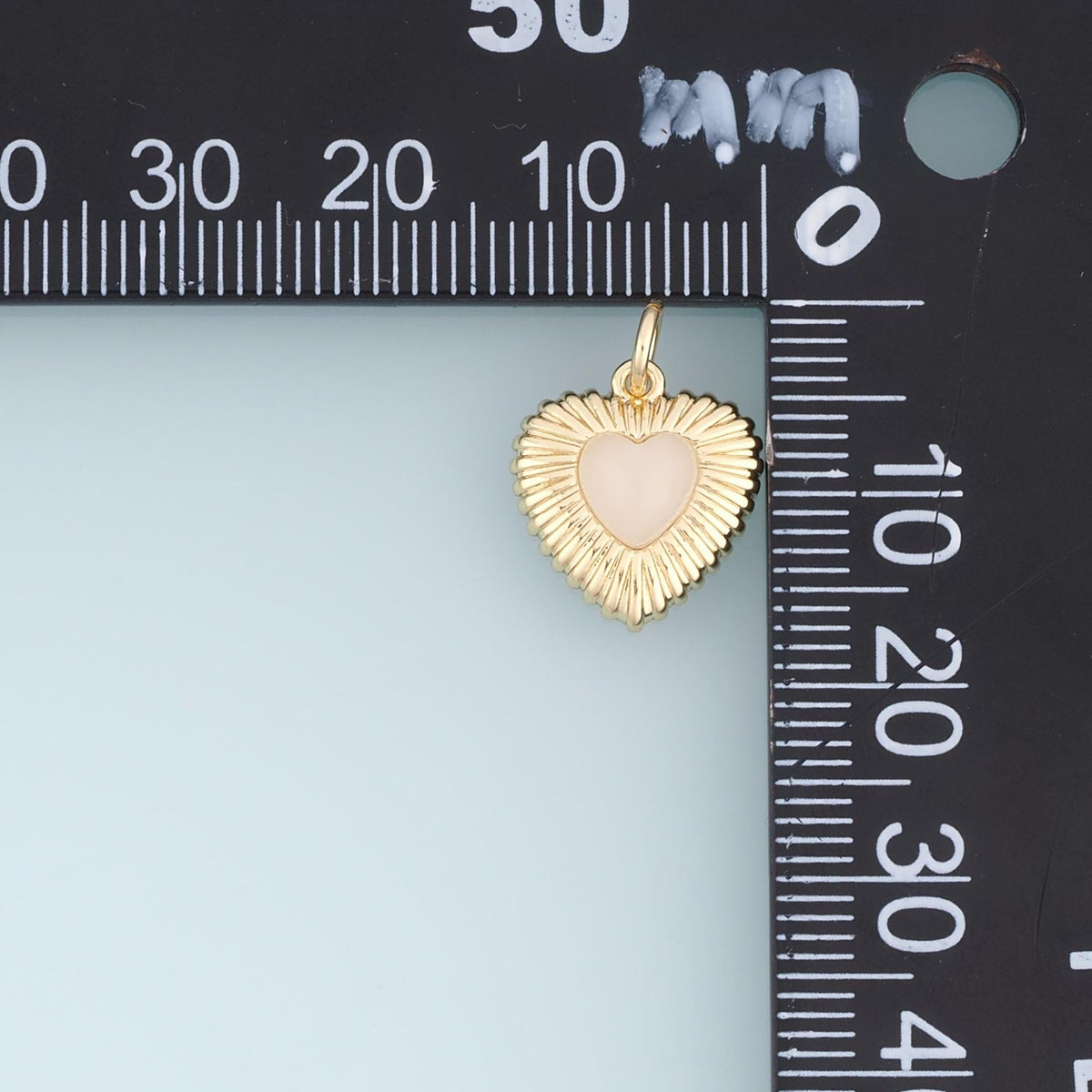 18K Gold Filled Heart Charm Pendant for Jewelry Making