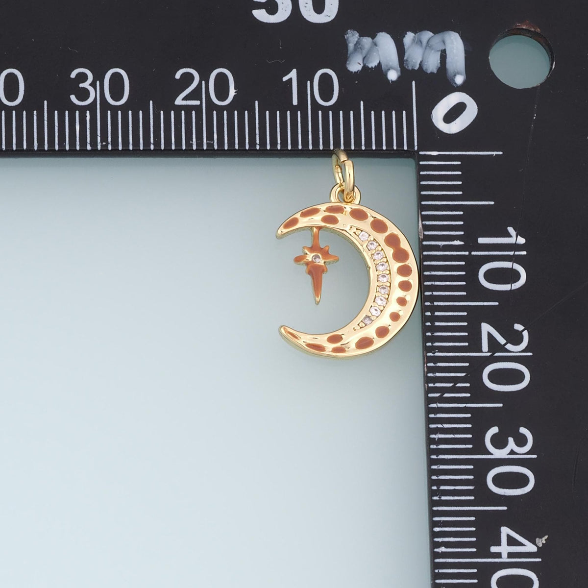18K Gold Filled Enamel Star Charm Pendant for Jewelry Making