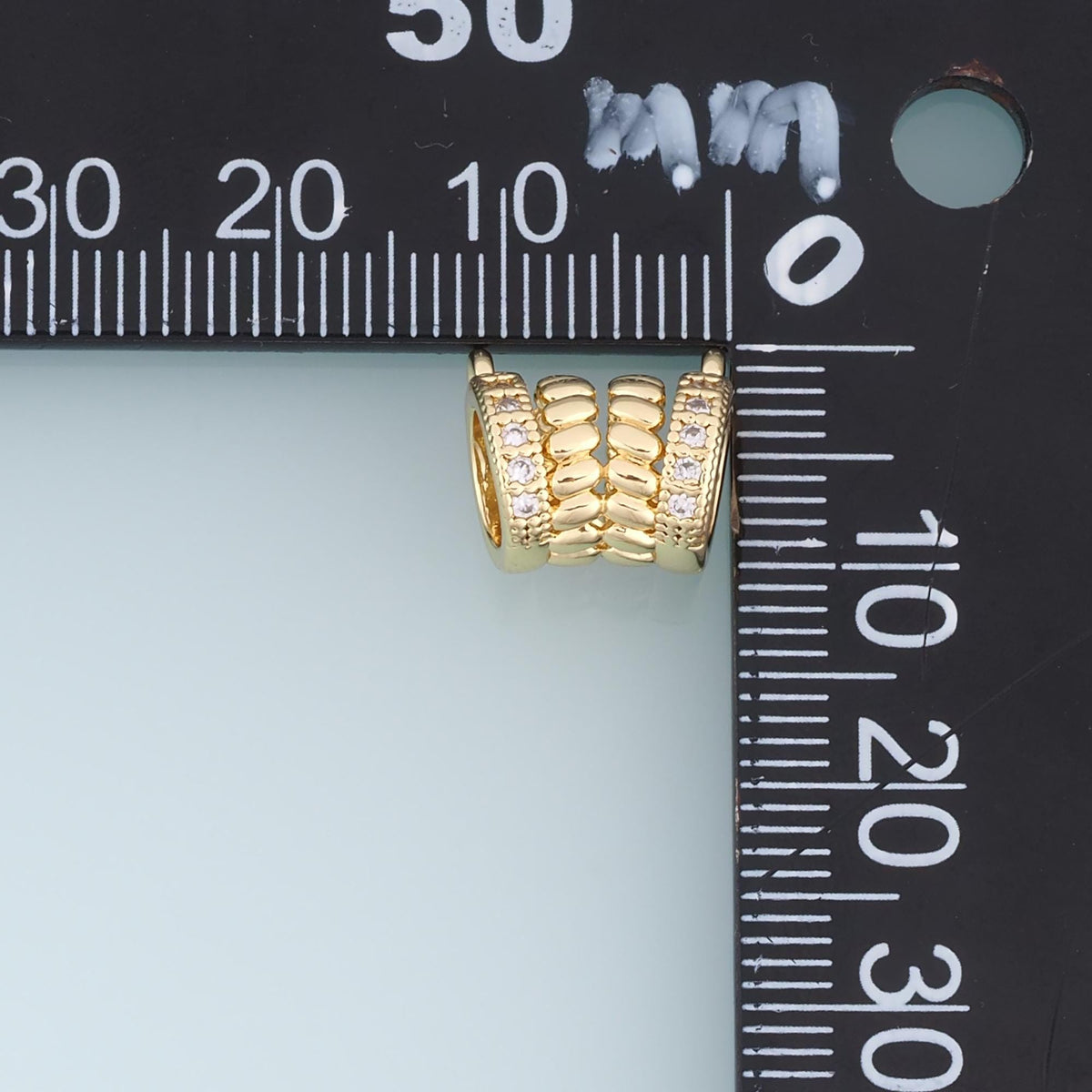 18K Gold Filled Cubic Zirconia Connector for Jewelry Making