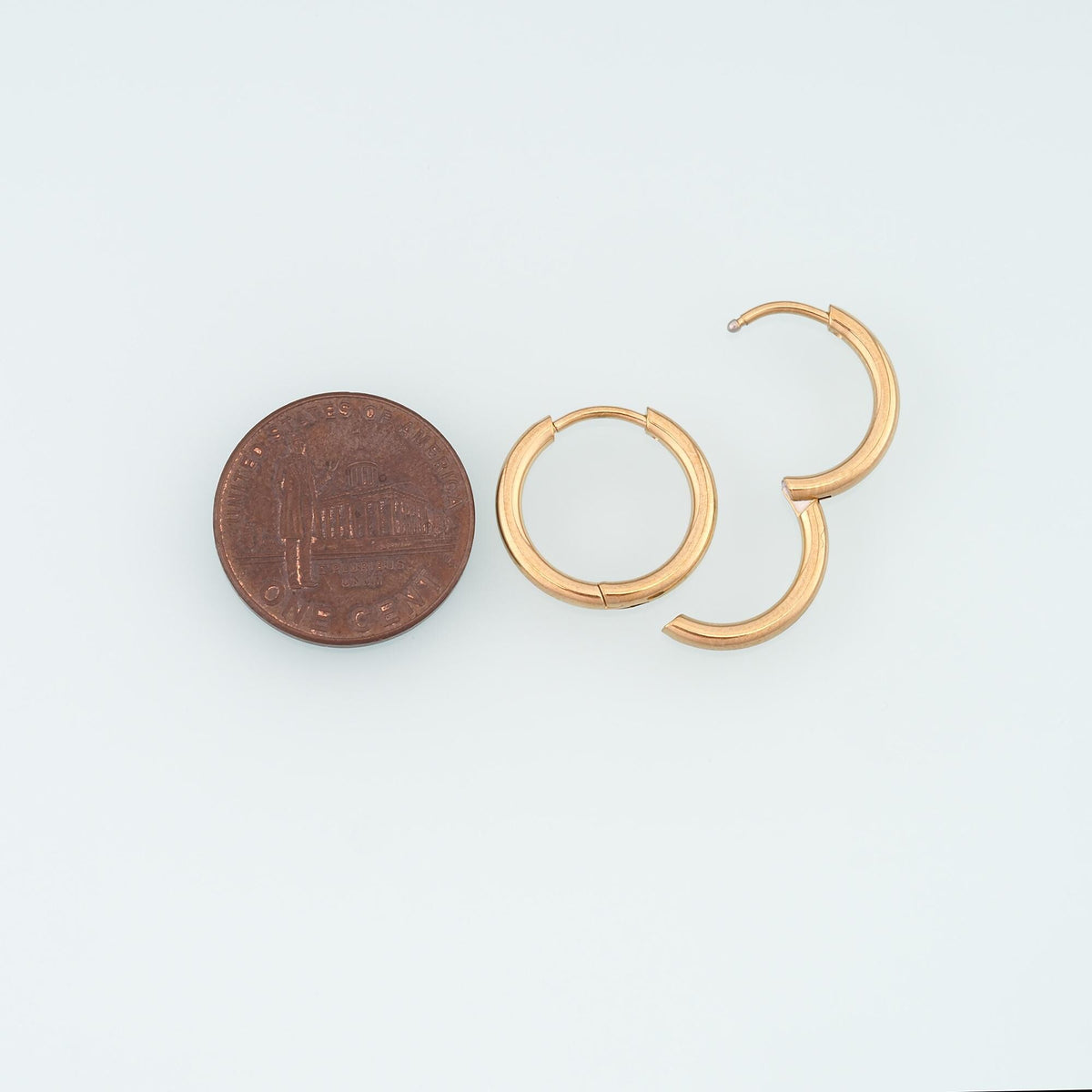 A Pair Stainless Steel Hoop Earrings, 14K Gold Filled Waterproof Never Fade Huggie Hoops,Everyday DIY Jewelry Ear Stack Jewel