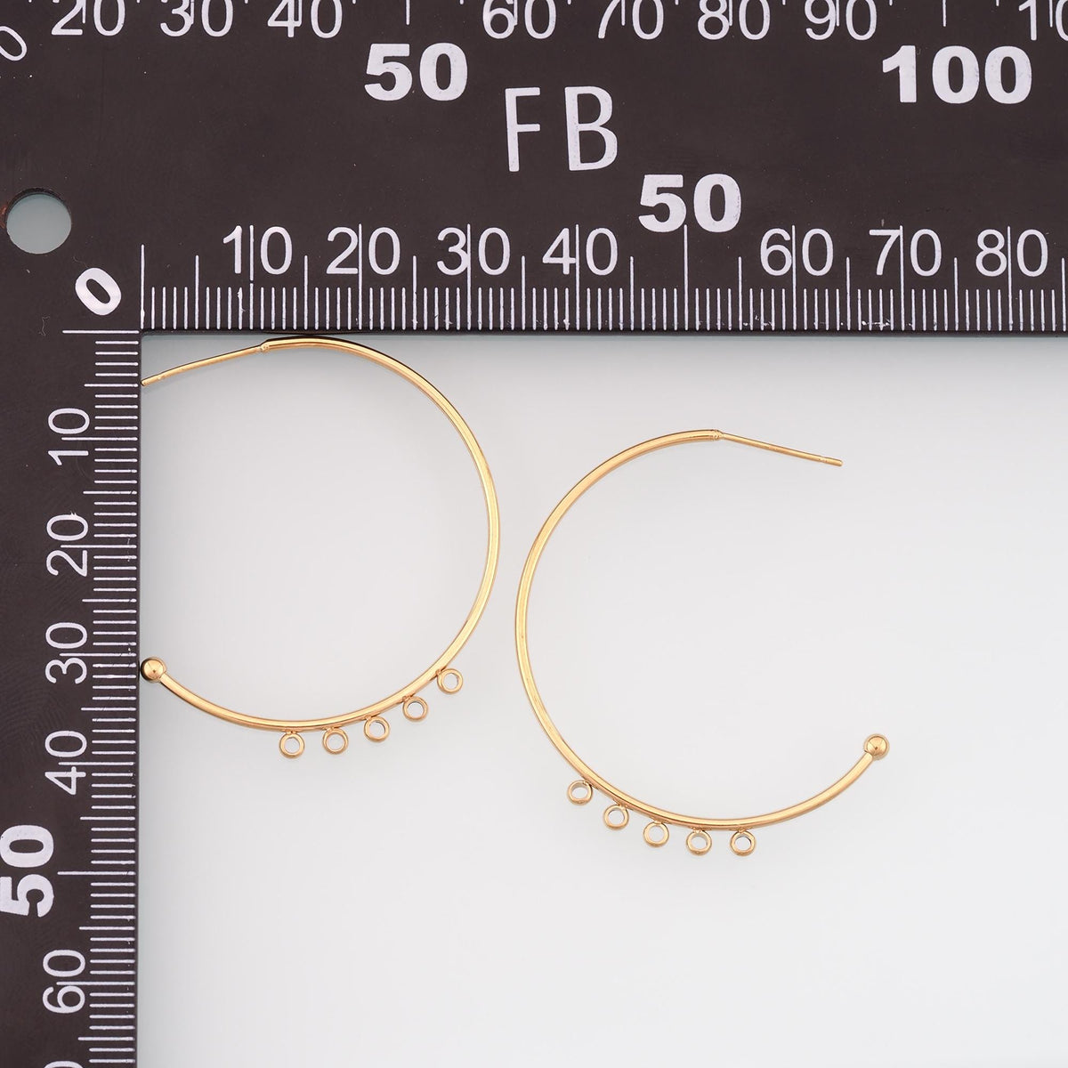 14K Gold Hoop Earrings for Jewelry Making