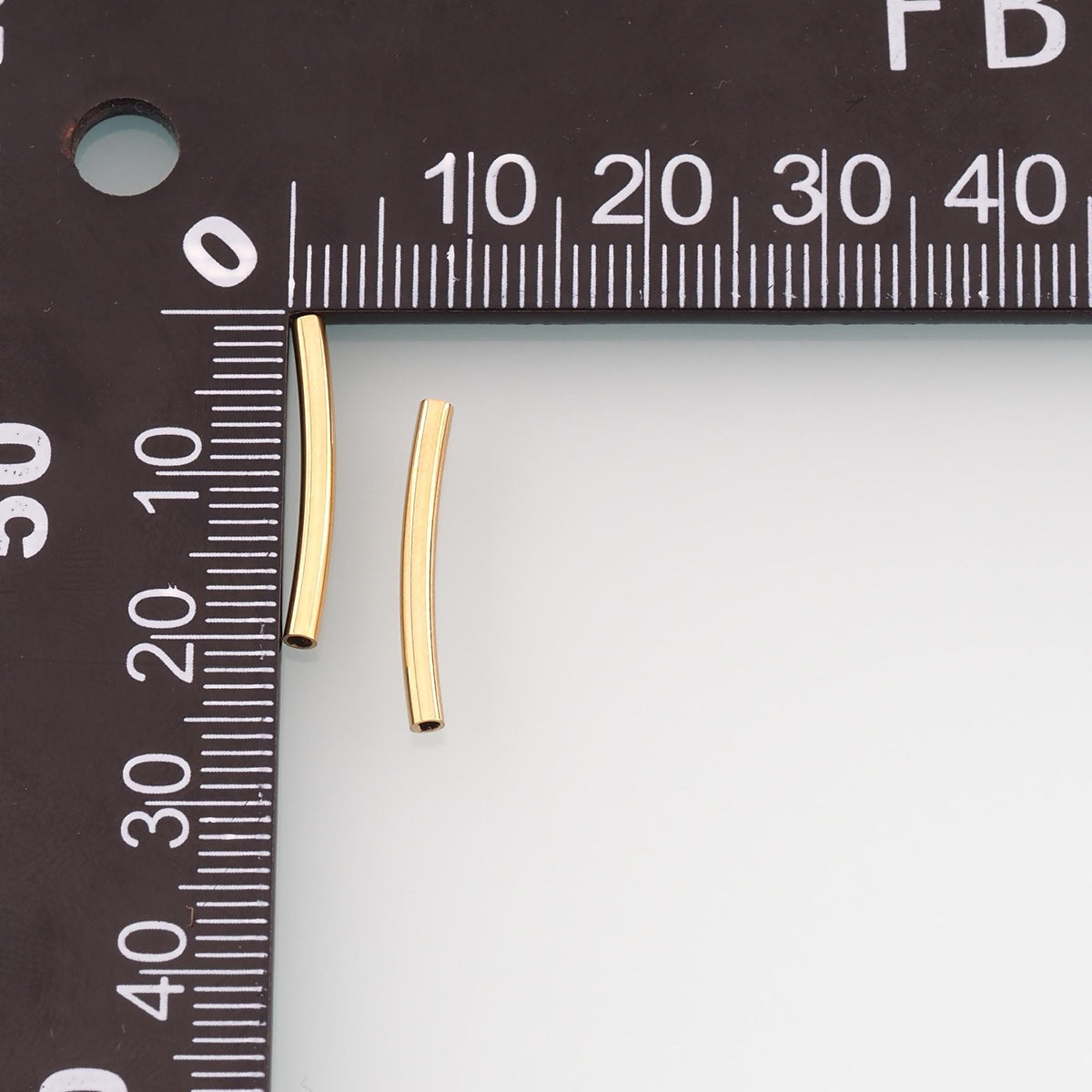 Stainless Steel Curved Bar Spacer Beads, 14K Gold Filled Waterproof Spacer Beads,DIY Necklace Bracelet Findings Supplies
