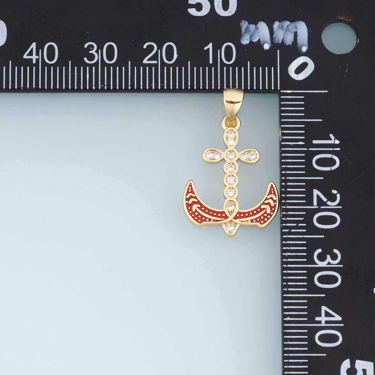 18K Gold Filled Cubic Zirconia Charm Pendant for Jewelry Making
