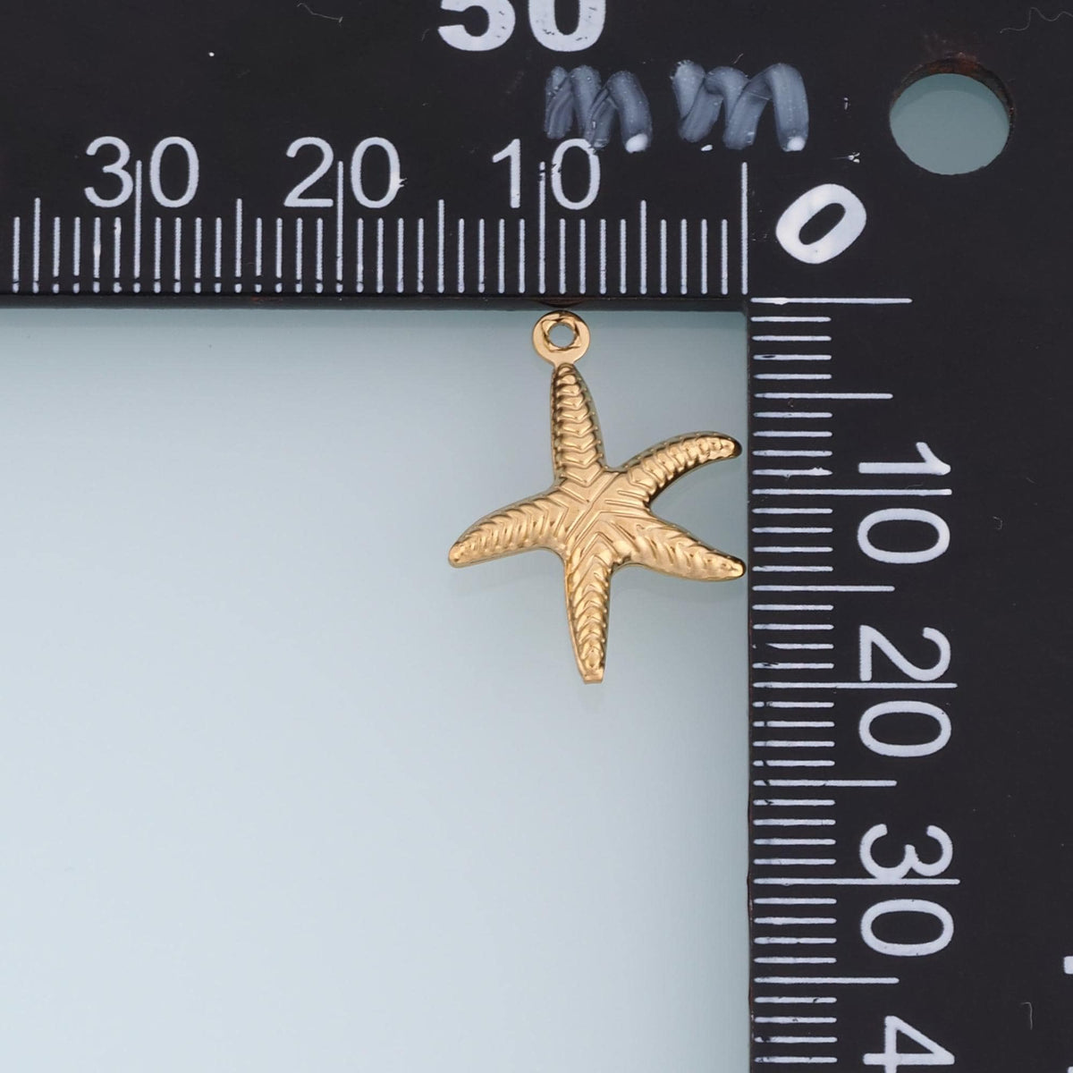 Leaf-Vein Starfish Pendant,14K Gold Minimalist Charm DIY Charm for Necklace Bracelet Making