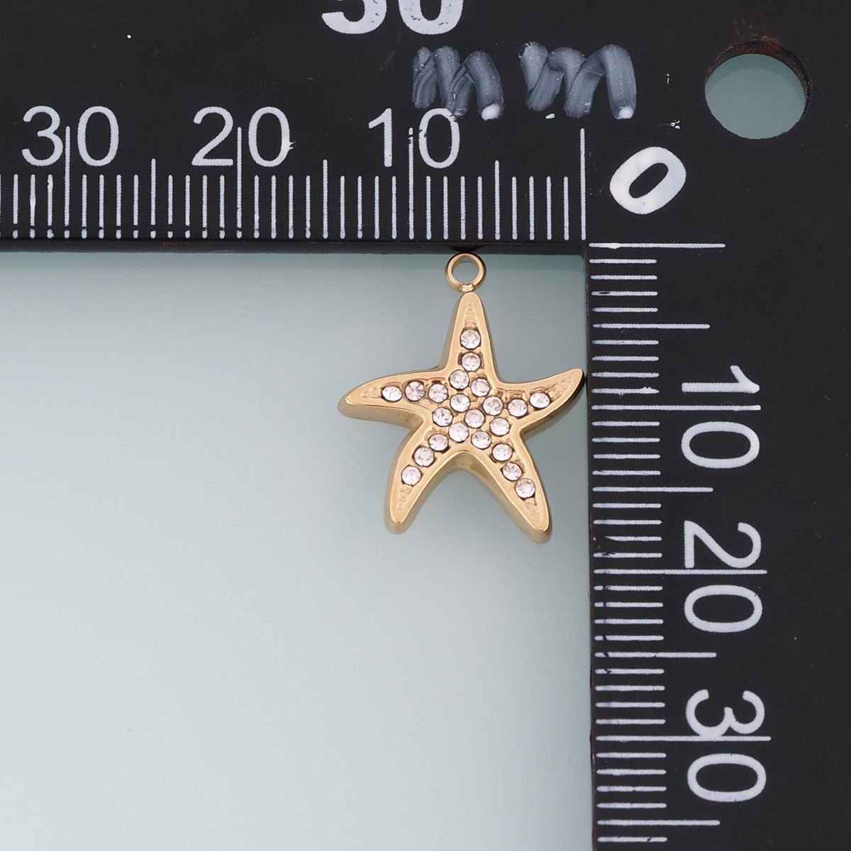 Cubic Zirconia Star Charm Pendant for Jewelry Making