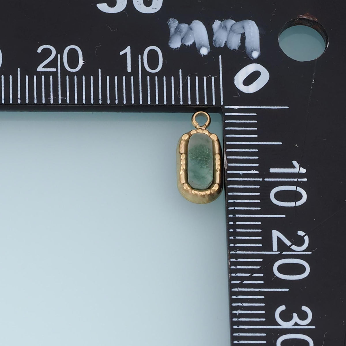 Oval Pendant ,14K Gold Natural Stone Charm DIY Charm for Necklace Bracelet Making