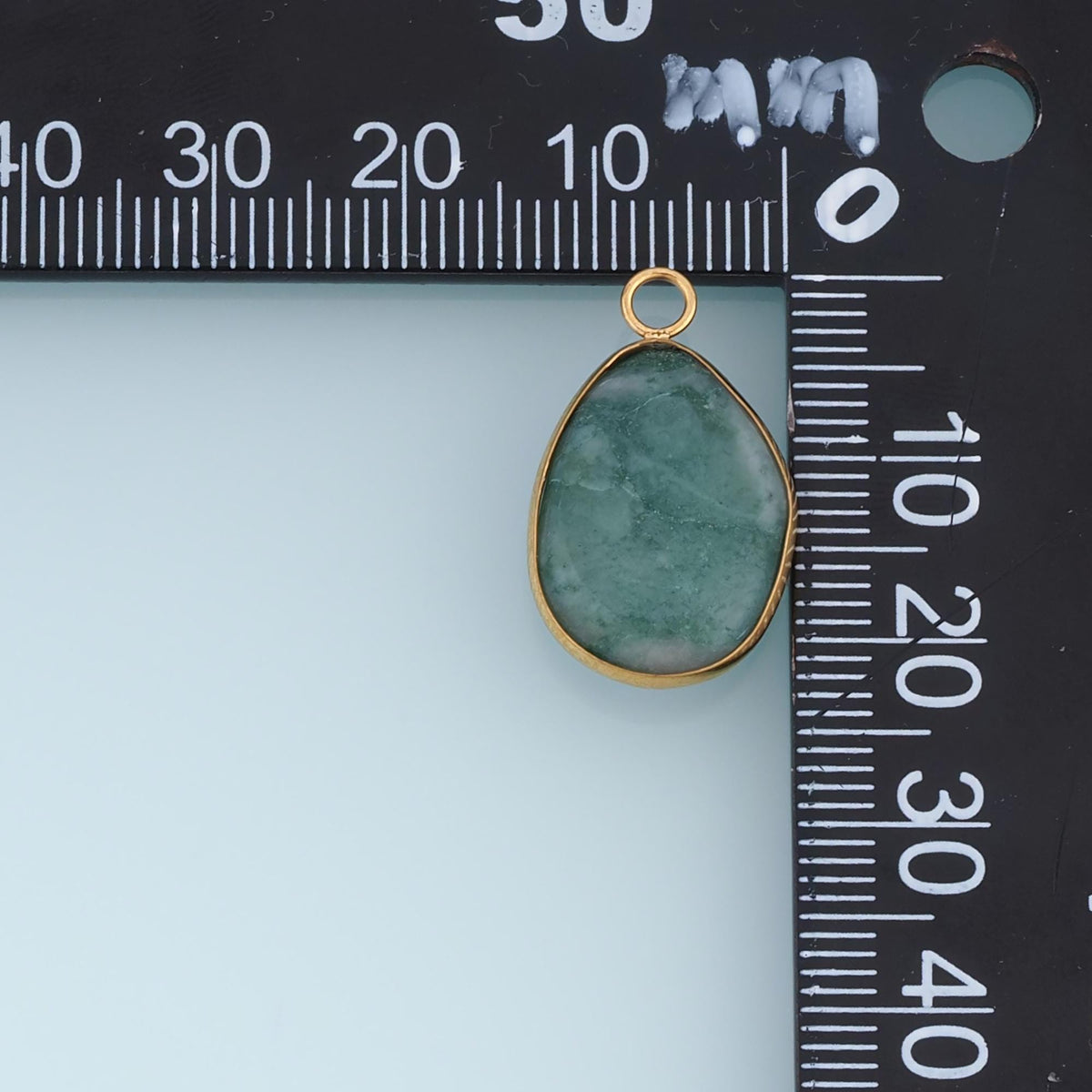 Teardrop Pendant ,14K Gold Natural Stone Charm DIY Charm for Necklace Bracelet Making