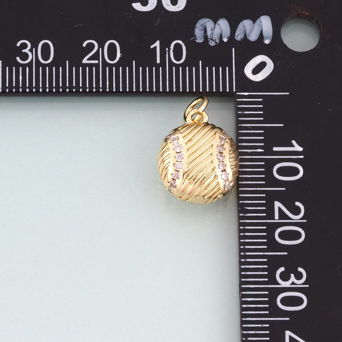 18K Gold Filled Cubic Zirconia Charm Pendant for Jewelry Making