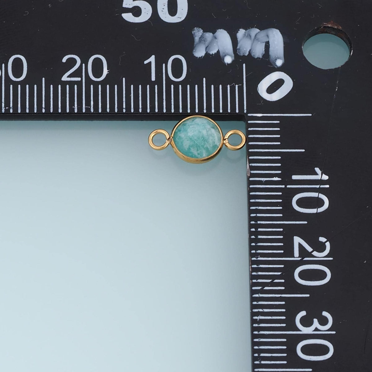 Round Connector ,14K Gold Natural Stone Connector Charm DIY Charm for Necklace Bracelet Making