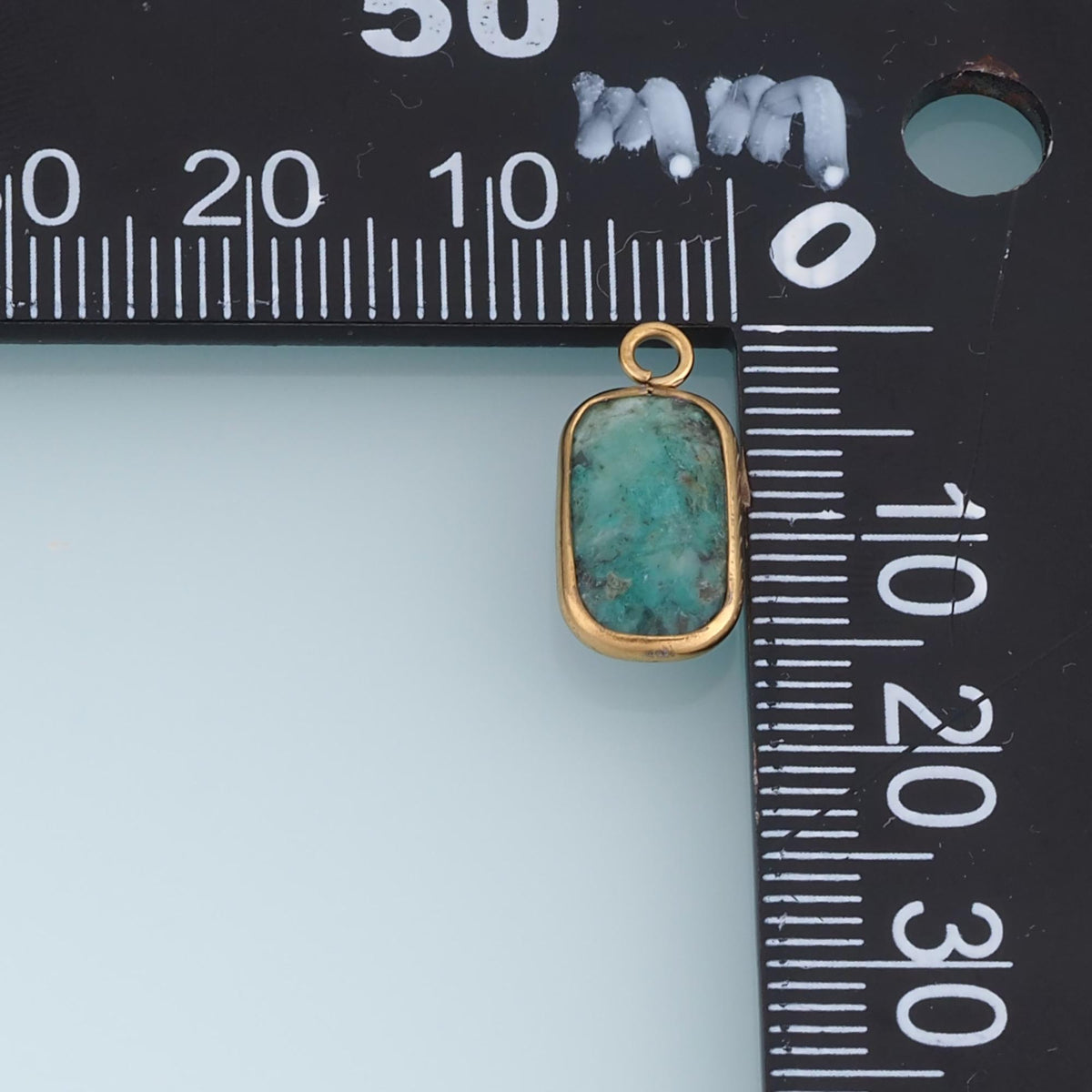 Rectangle Pendant,14K Gold Natural Stone Charm DIY Charm for Necklace Bracelet Making