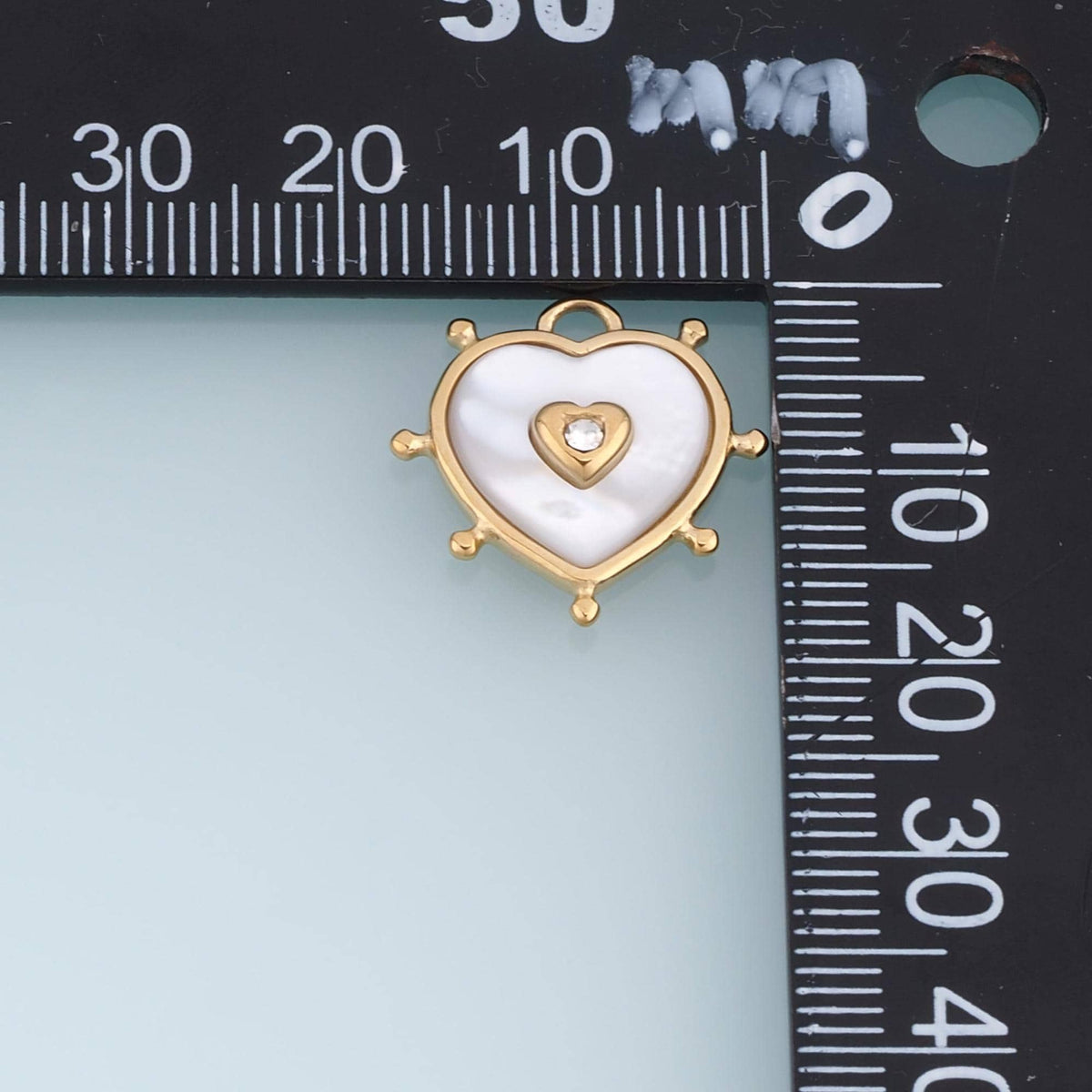 Shell Heart Pendant ,14K Gold Exquisite Charm DIY Charm for Necklace Bracelet Making
