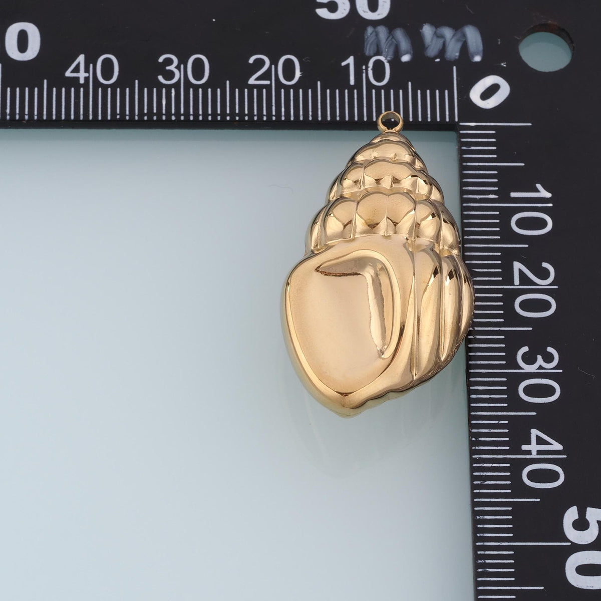 Texture River Snail Pendant,14K Gold Minimalist Relief Charm DIY Charm for Necklace Bracelet Making