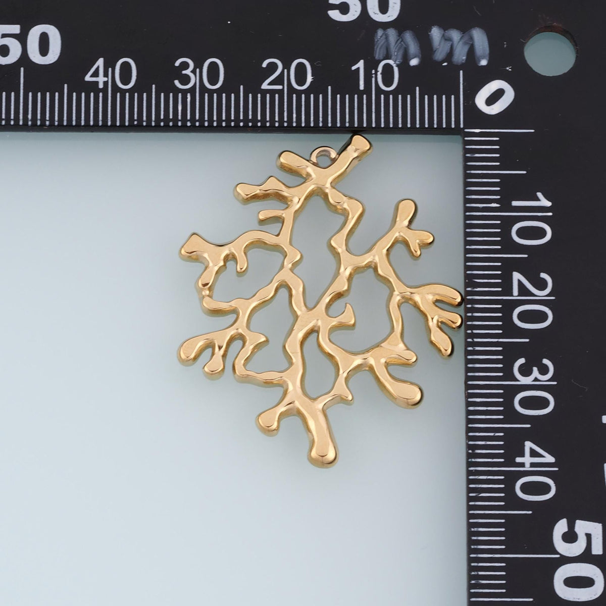 Cutout Large Coral Branch Pendant,14K Gold Marine Ocean Charm DIY Charm for Necklace Bracelet Making