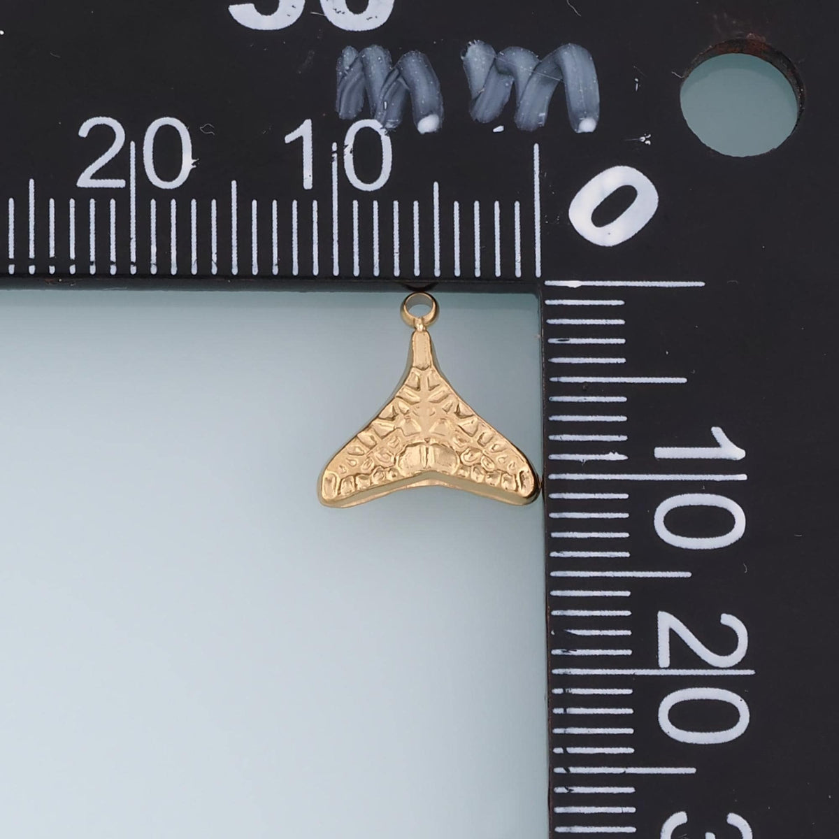 Fish Bone Texture Fishtail Pendant,14K Gold Ocean Sea Charm DIY Charm for Necklace Bracelet Making