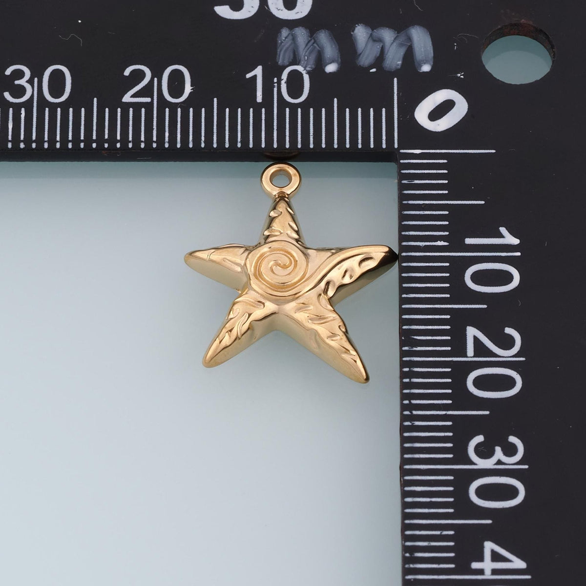 Cloud Pattern Starfish Pendant,14K Gold Ocean Sea Charm DIY Charm for Necklace Bracelet Making