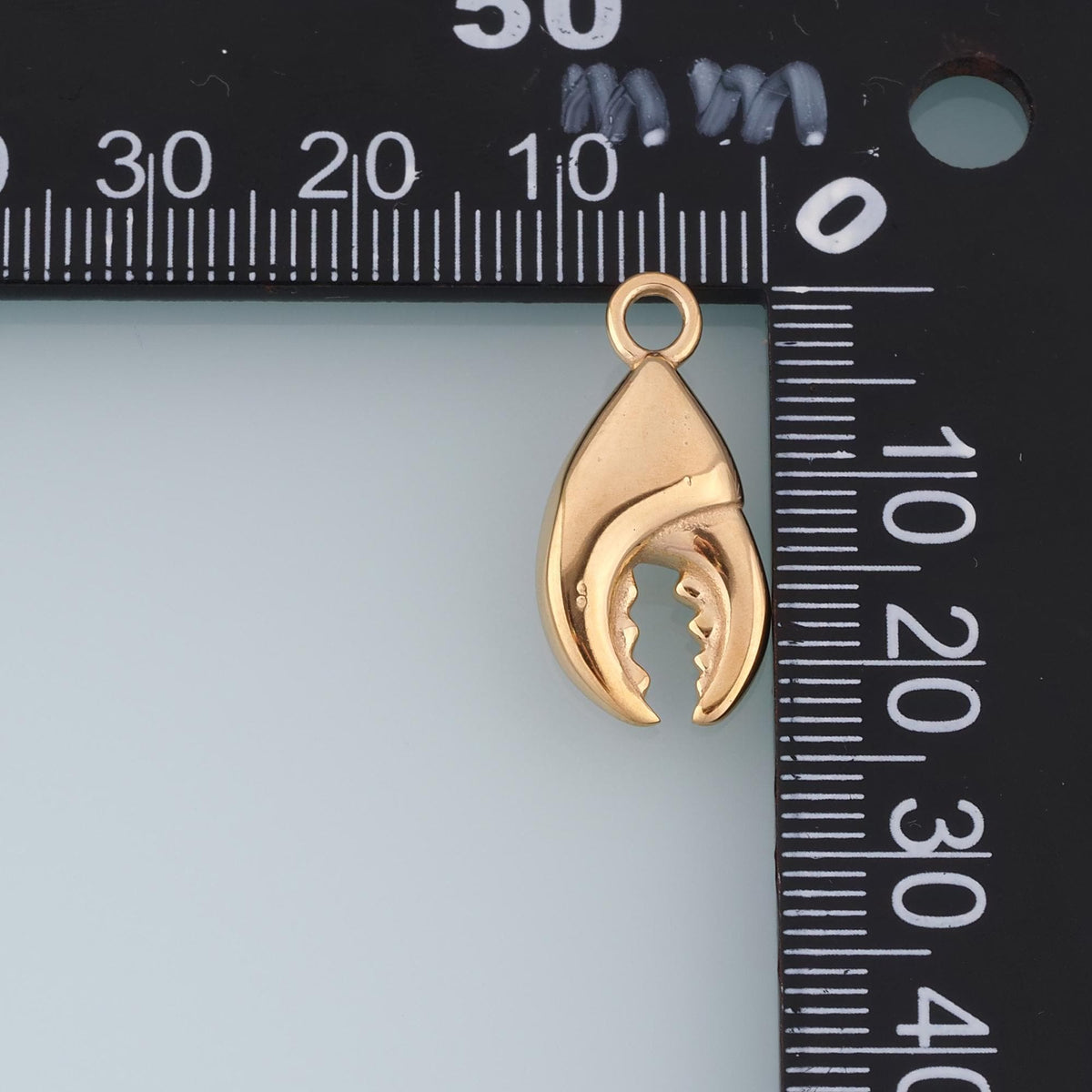 Crab Claw Pendant,14K Gold Ocean Sea Charm DIY Charm for Necklace Bracelet Making