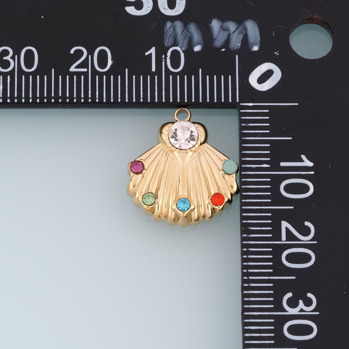 Crystal Shell Charm Pendant for Jewelry Making