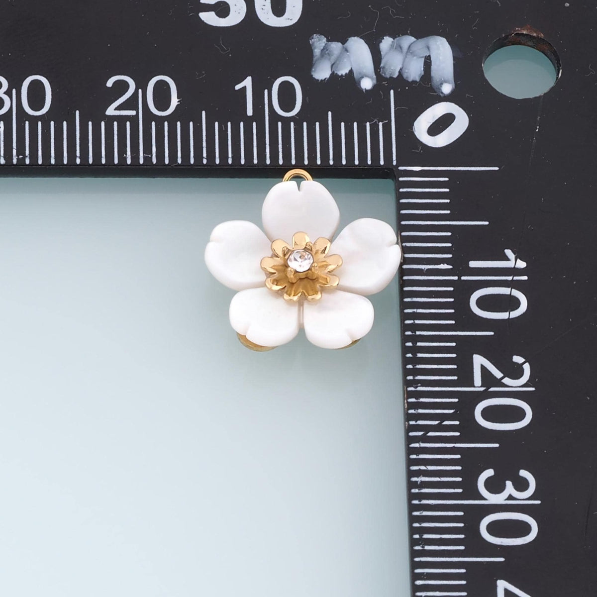 Shell Flower Pendant ,14K Gold Exquisite Charm DIY Charm for Necklace Bracelet Making