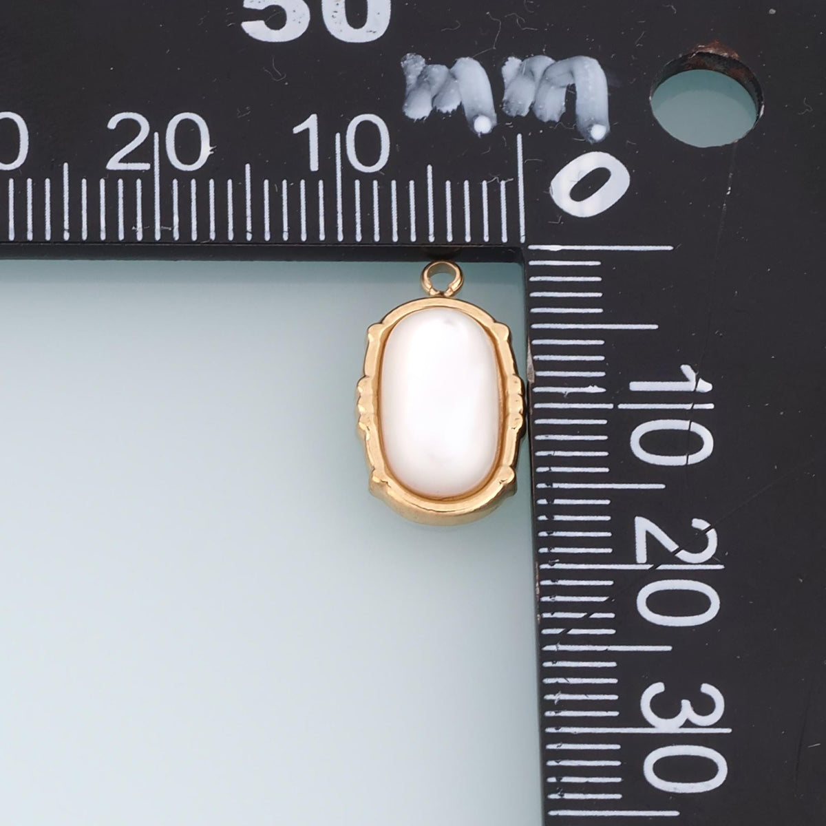 Pearl Oval Charm Pendant for Jewelry Making