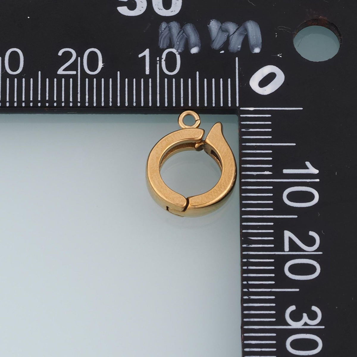 Round Snap Fit,14K Gold Waterproof Never Fade Jewelry Connector Charm DIY Charm for Necklace Bracelet Making
