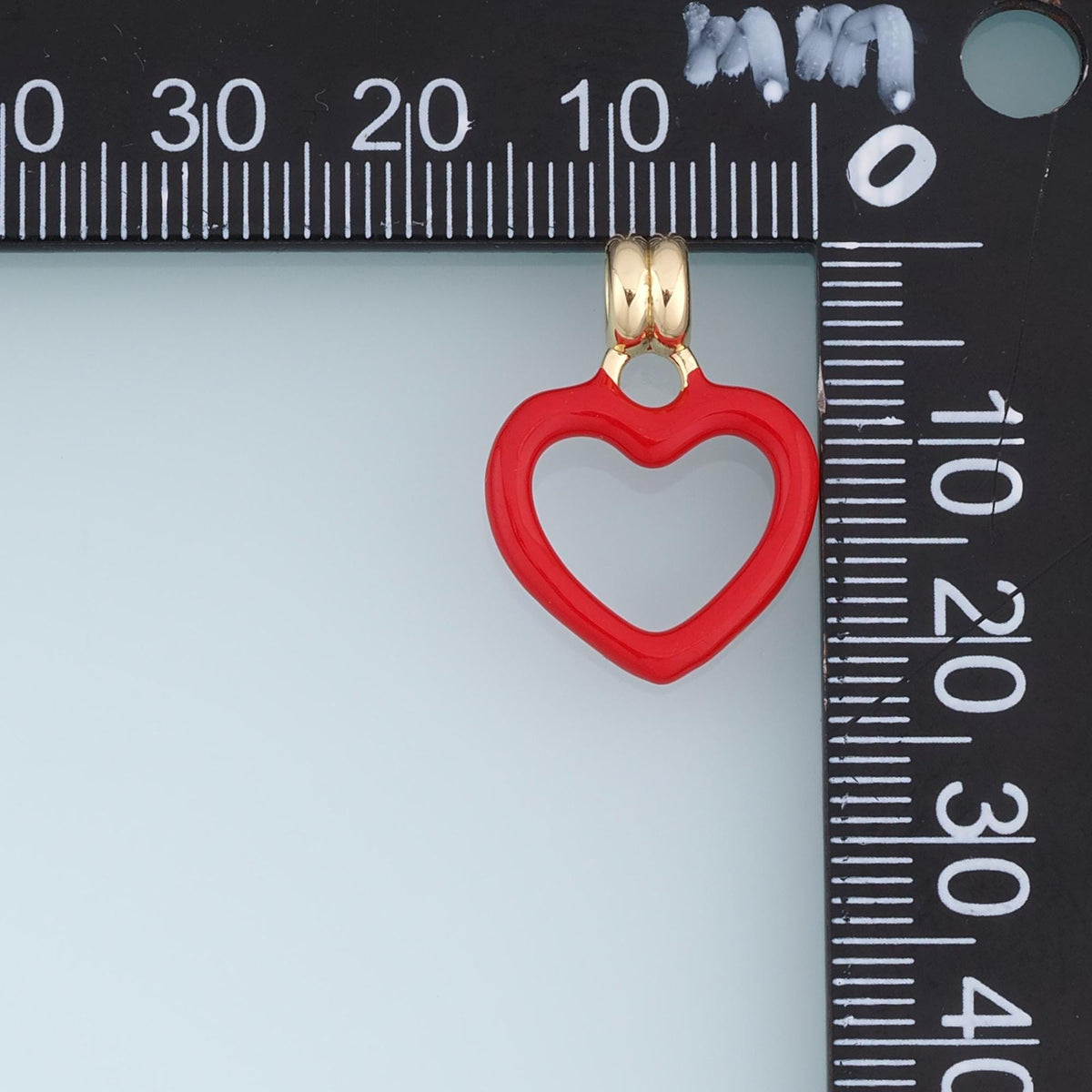 18K Gold Filled Heart Charm Pendant for Jewelry Making
