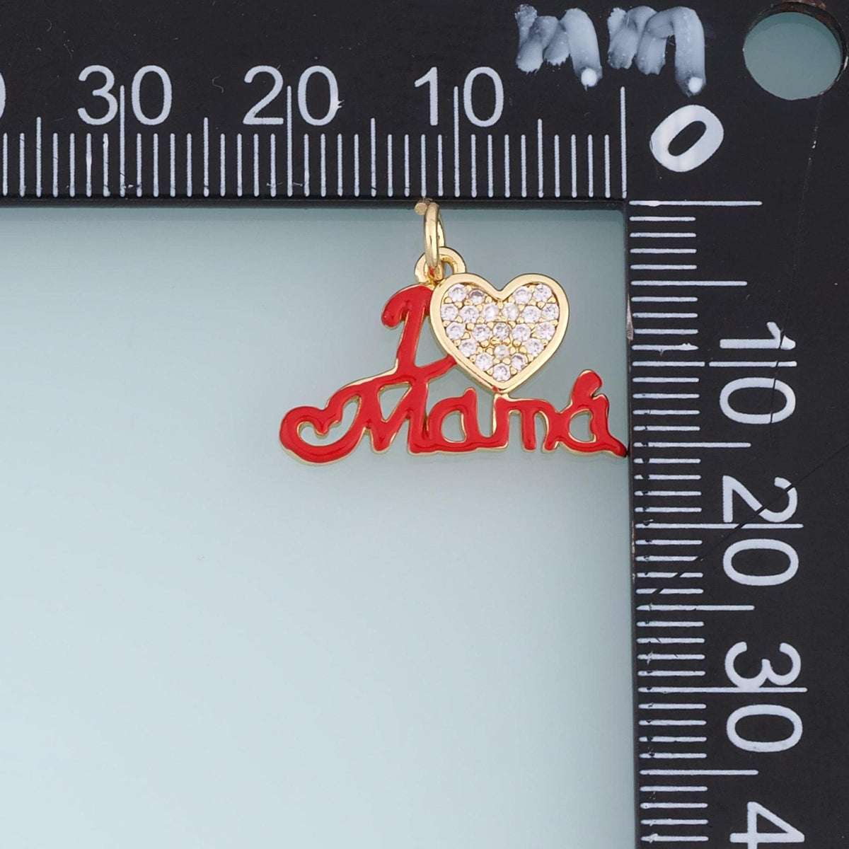 18K Gold Filled Enamel Heart Charm Pendant for Jewelry Making