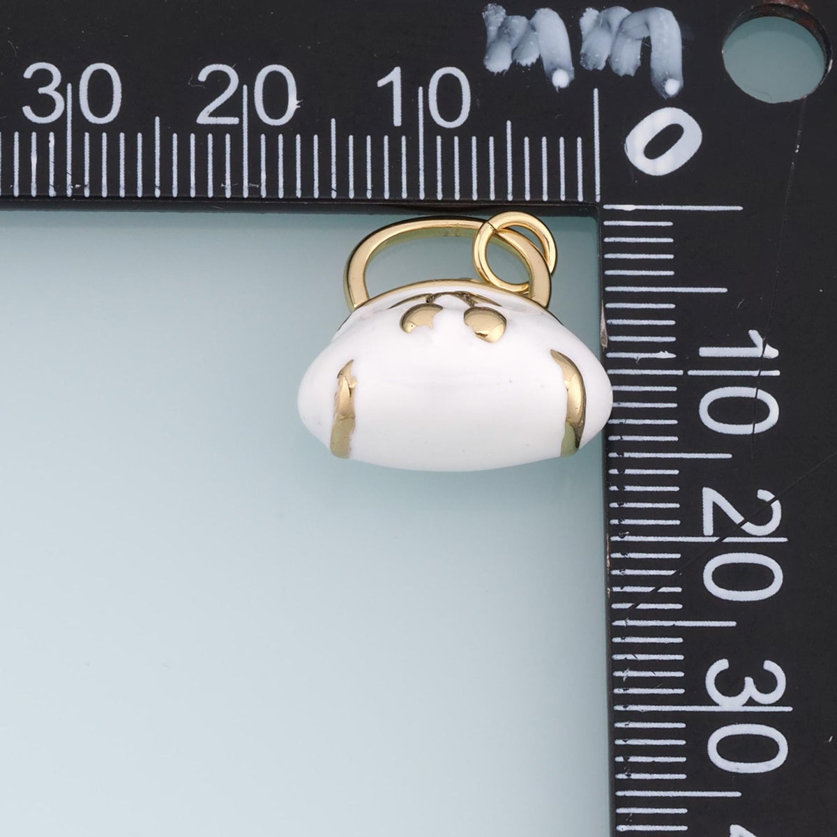 18K Gold Filled Handbag Charm,Cherry Purse Pendant,Enamel Bag Charm,Pink White Purse Charm,DIY Necklace Bracelet Jewelry Supp