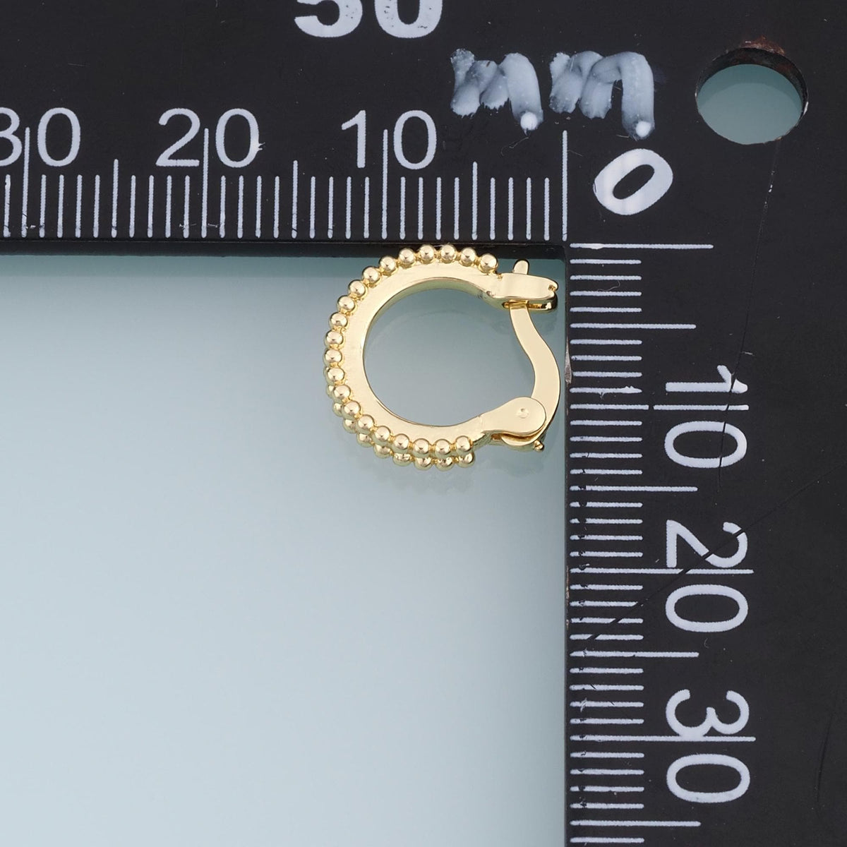 Gold Round Clasp Pendant,18K Gold Filled Minimalist Charm Bracelet Necklace for DIY Jewelry Making Supply