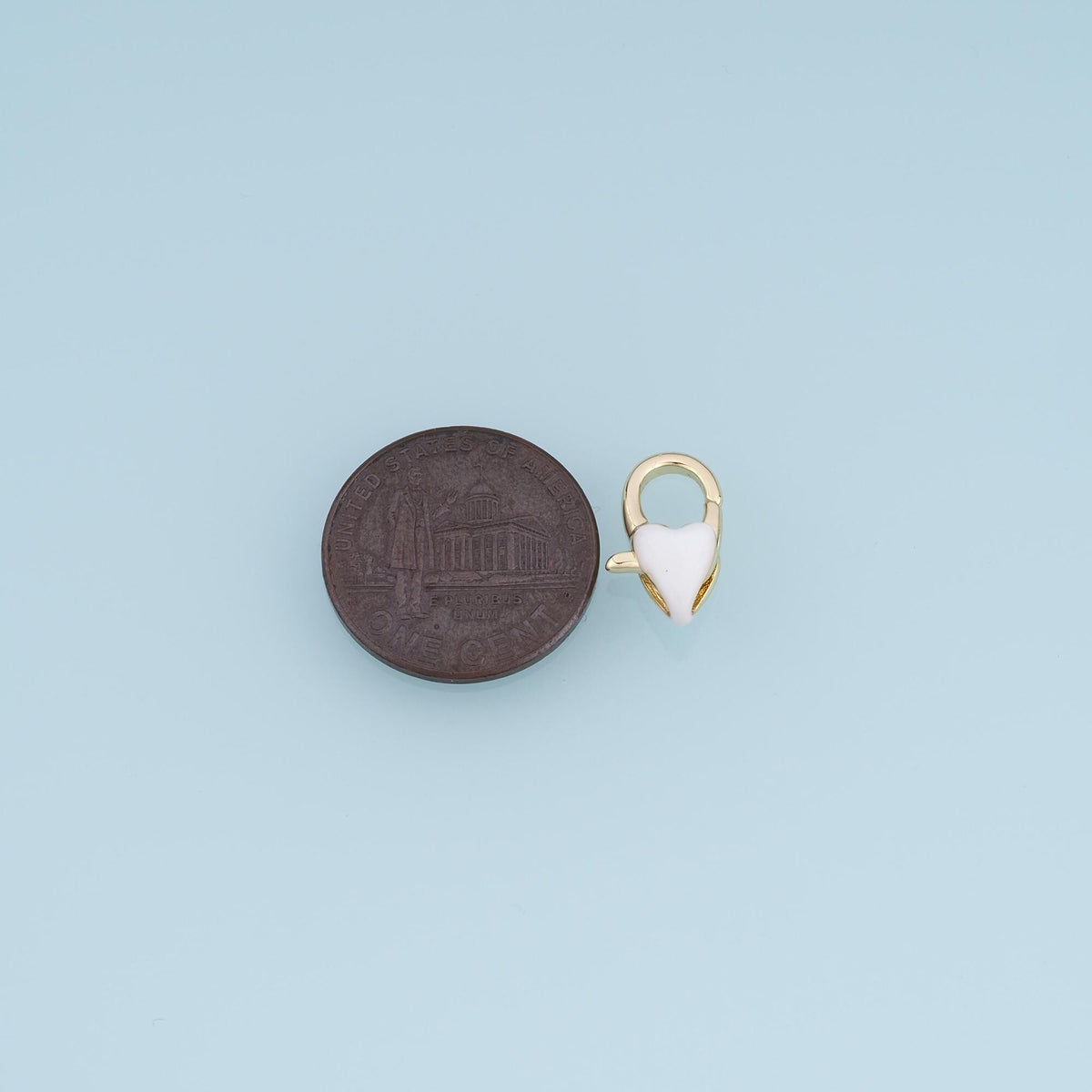 18K Gold Filled Enamel Heart Clasp for Jewelry Making