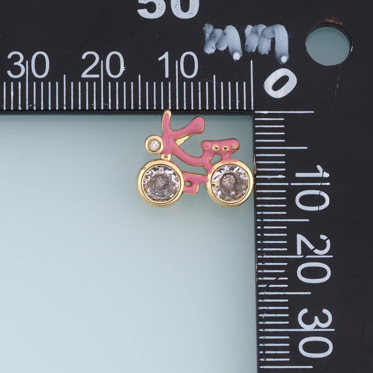 18K Gold Filled Cubic Zirconia Charm Pendant for Jewelry Making