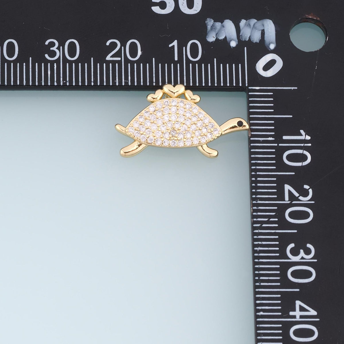18K Gold Filled Cubic Zirconia Charm Pendant for Jewelry Making