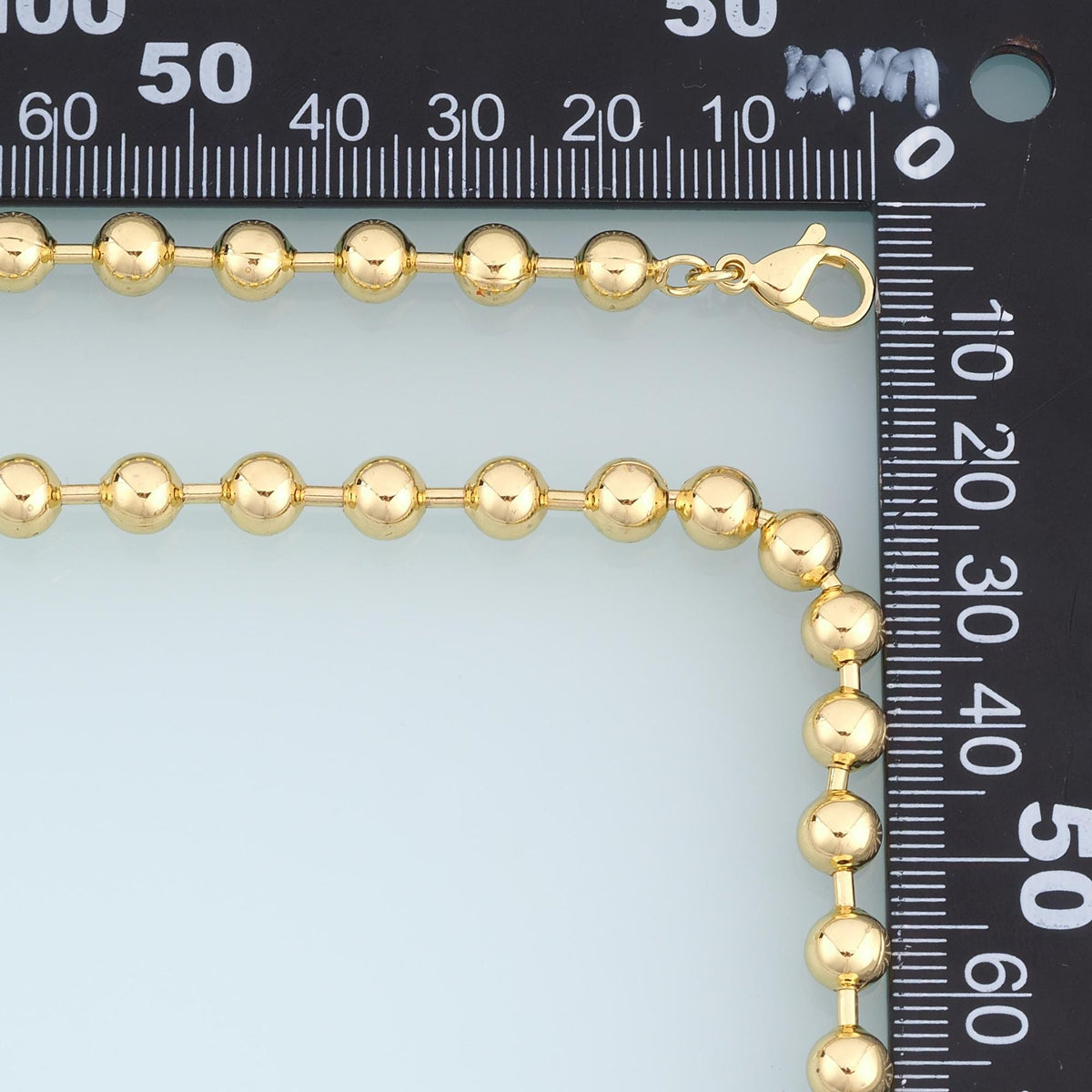 Gold Round Bead Link Chain,18K Gold Filled Round Bead for Necklace Bracelet DIY Jewelry Making Supply