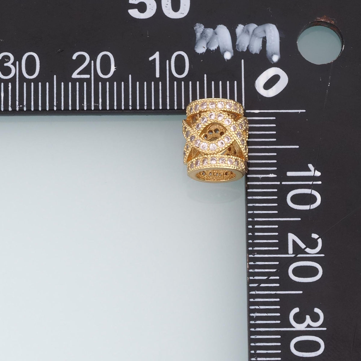 18K Gold Filled Cubic Zirconia Spacer Beads for Jewelry Making