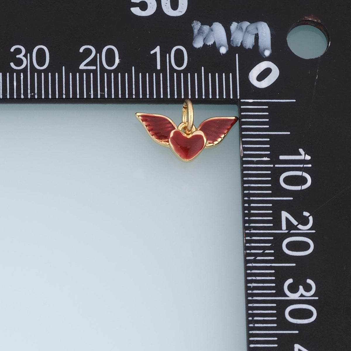 18K Gold Filled Enamel Heart Charm Pendant for Jewelry Making