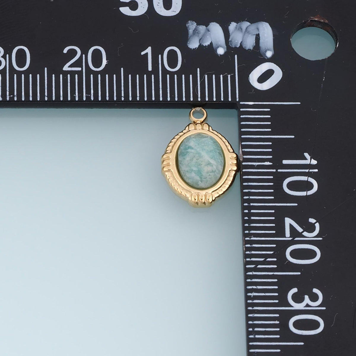 Oval Pendant ,14K Gold Natural Stone Charm DIY Charm for Necklace Bracelet Making